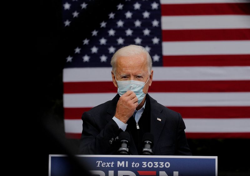 Democratic U.S. presidential nominee Joe Biden campaigns in Grand Rapids, Michigan