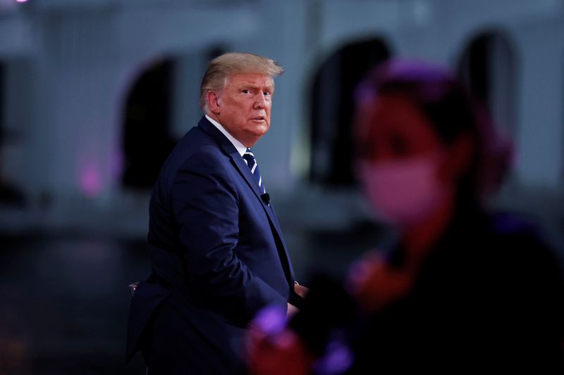 FILE PHOTO: U.S. President Donald Trump takes part in a live one-hour NBC News town hall forum, in Miami