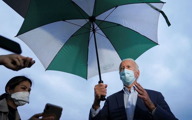 U.S. Democratic presidential candidate Joe Biden campaigns in Erie, Pennsylvania