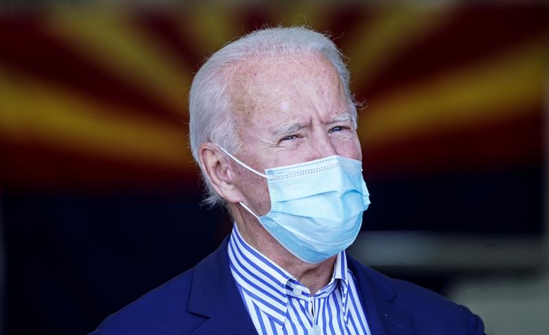 Democratic U.S. presidential nominee Biden and vice presidential nominee Harris campaign in Phoenix, Arizona