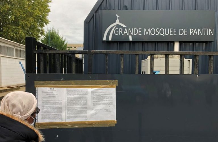 France shuts Paris mosque in crackdown after teacher’s beheading