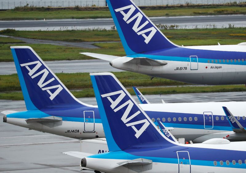 All Nippon Airways (ANA) aircrafts are seen amid the coronavirus disease (COVID-19) outbreak Haneda Airport in Tokyo