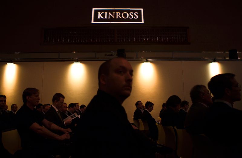 People look on during the Kinross Gold Corporation annual general meeting for shareholders in Toronto