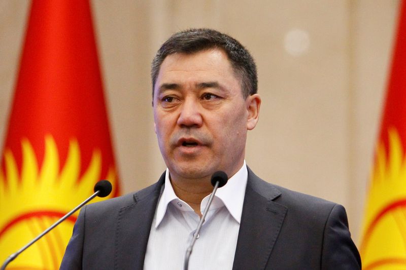 Kyrgyzstan's Prime Minister Japarov attends a session of parliament in Bishkek