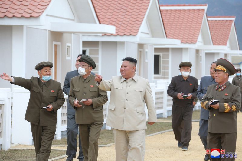 North Korean leader Kim Jong Un inspects reconstruction sites in South Hamgyong Province