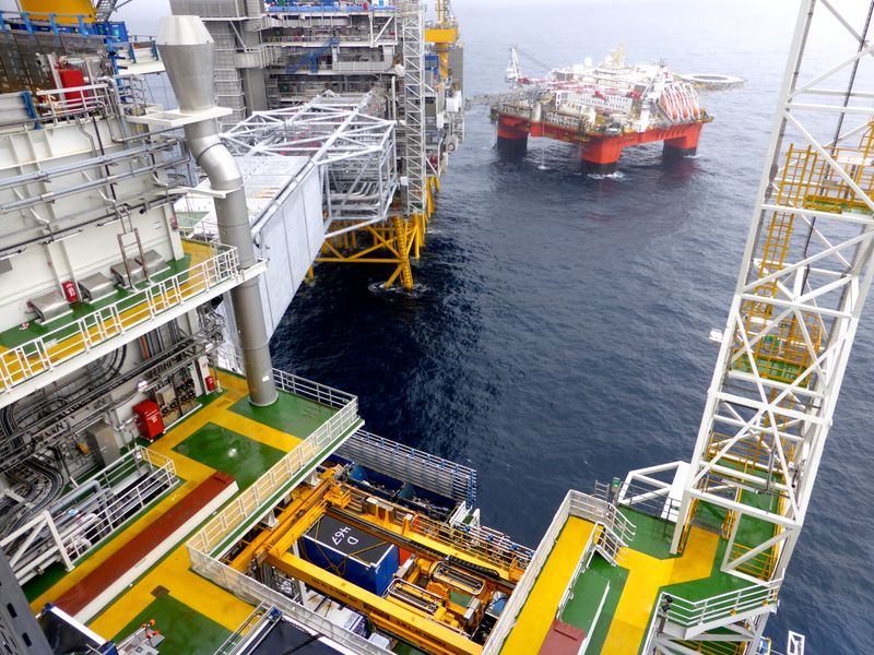 FILE PHOTO: Equinor's oil platform in the Johan Sverdrup oilfield in the North Sea