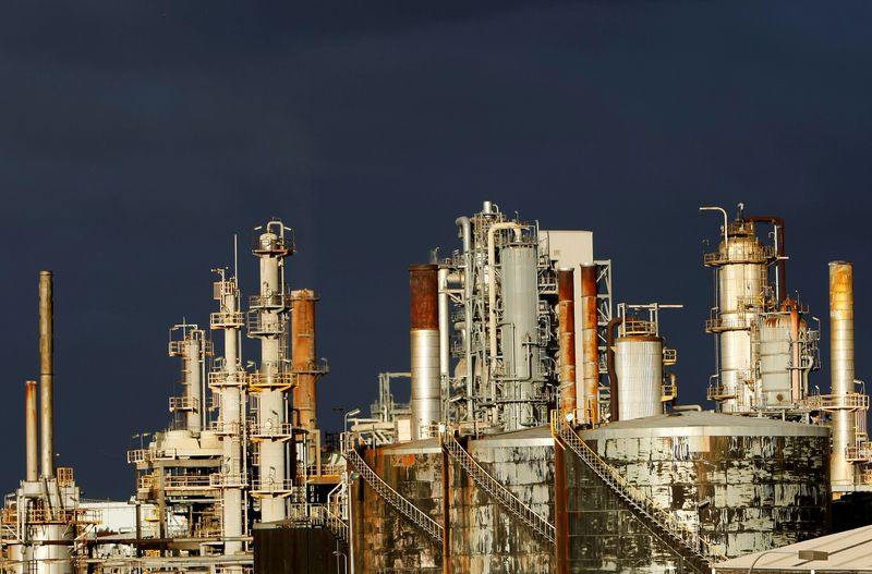 FILE PHOTO: A view of the Mobil oil refinery at Altona in Melbourne