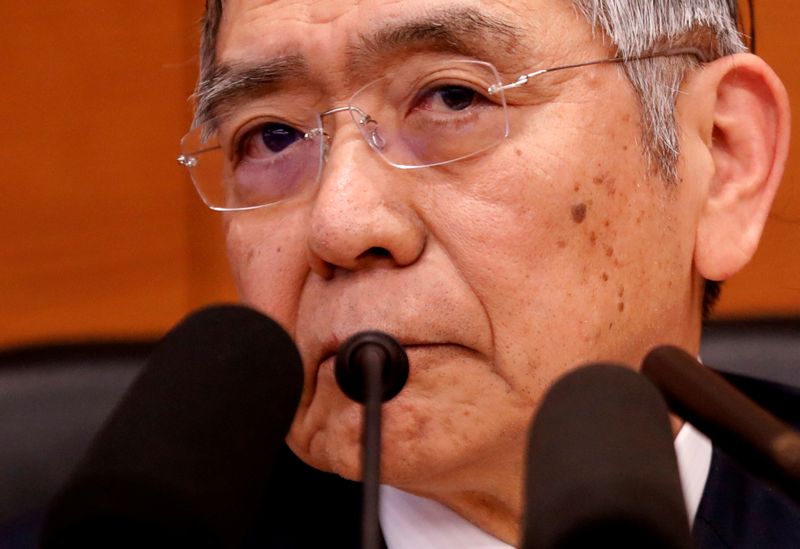 FILE PHOTO: Bank of Japan Governor Haruhiko Kuroda attends a news conference in Tokyo