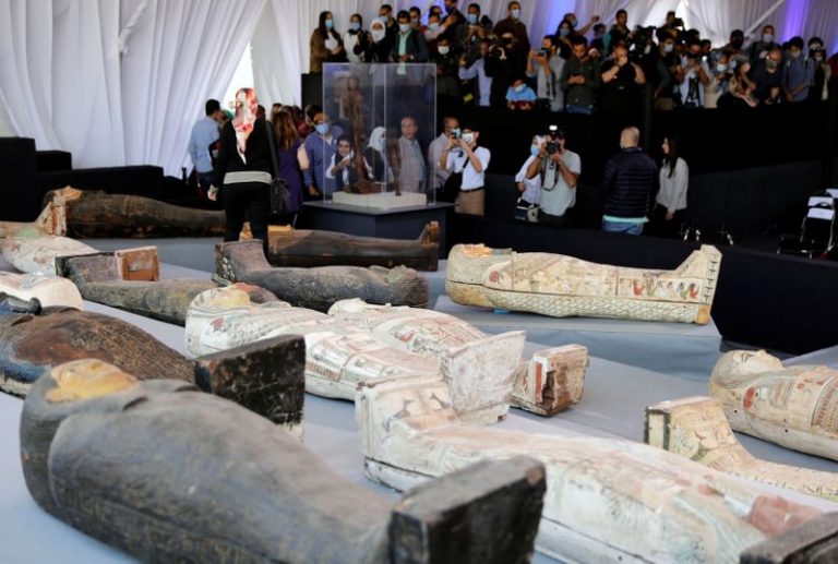 Egypt showcases scores of 25,000-year-old coffins