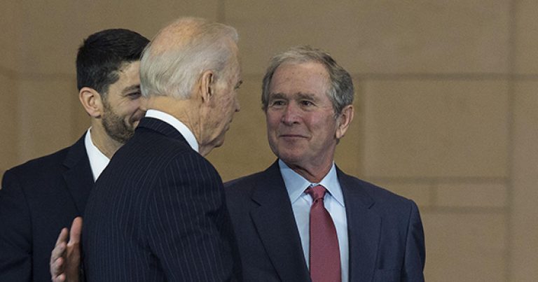 George W. Bush urges unity in congratulating Biden and Harris