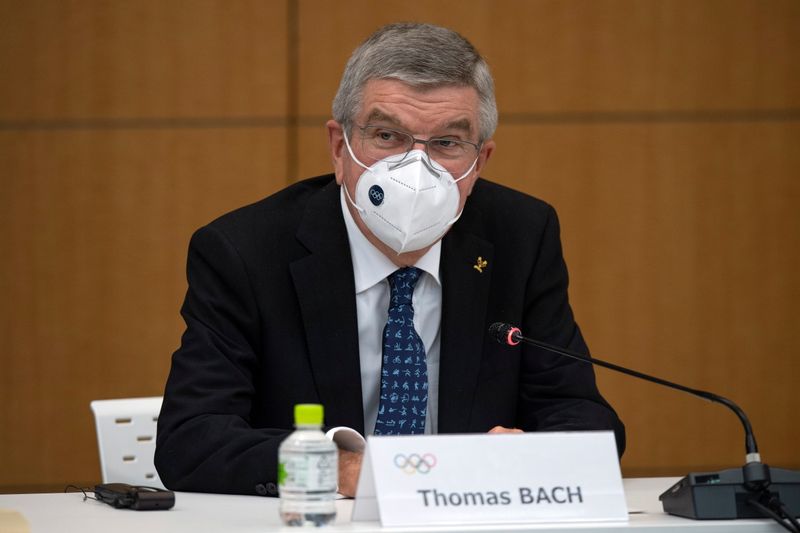 International Olympic Committee President Thomas Bach attends a news conference in Tokyo