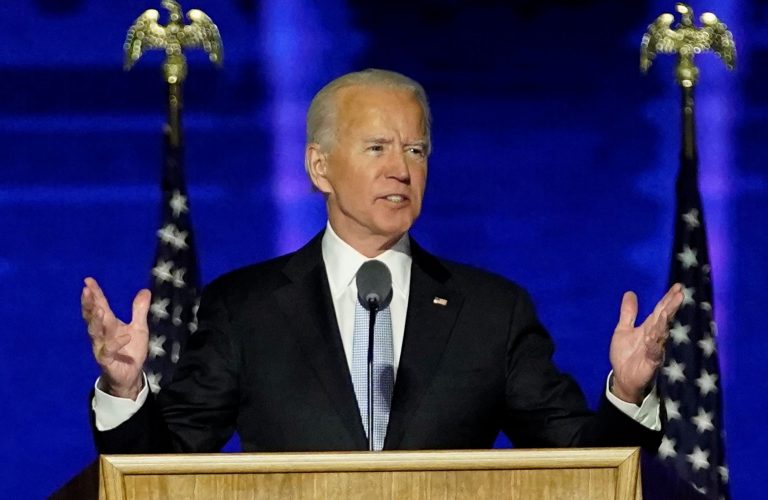 Joe Biden, in his first speech as president-elect, urges unity: ‘Time to heal in America’