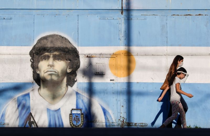Aftermath of the death of soccer legend Diego Armando Maradona, in Buenos Aires