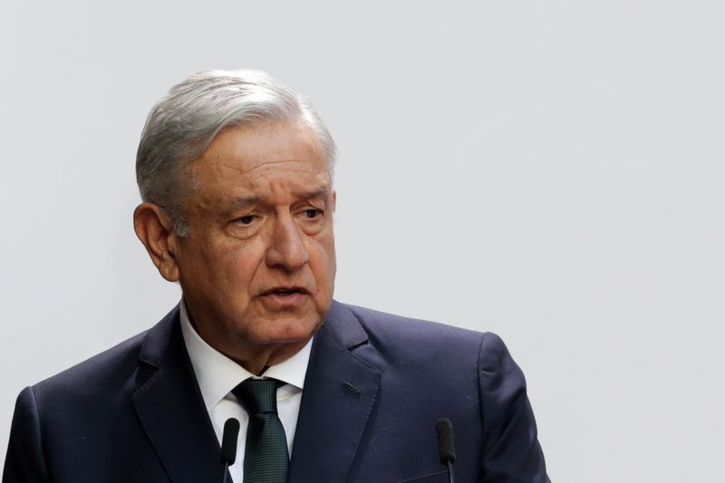 FILE PHOTO: Mexico's President Andres Manuel Lopez Obrador delivers his second state of the union address at National Palace in Mexico City