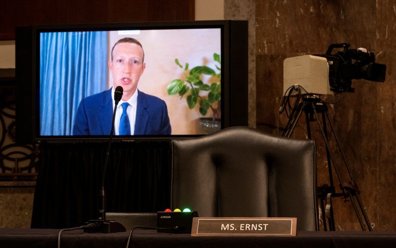 Senate Judiciary Committee holds hearing about Facebook and Twitter's content moderation decisions on Capitol Hill in Washington