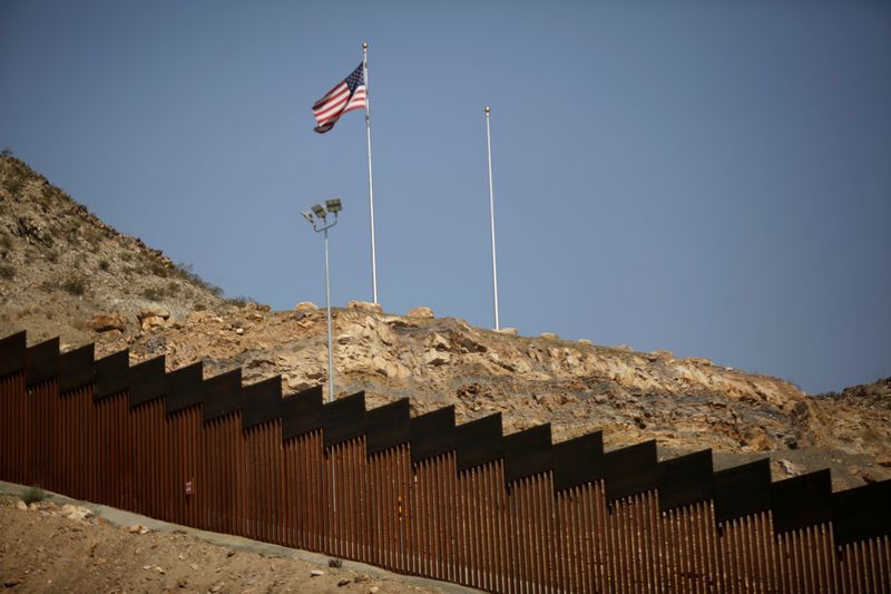 FILE PHOTO: A border wall section allegedly built with money from Trump supporters who donated in the crowdfunding campaign called 