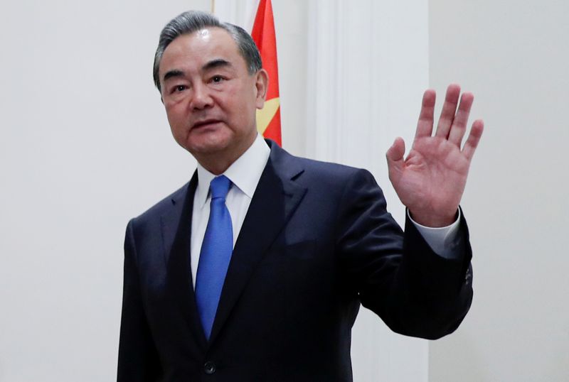 FILE PHOTO: China's State Councillor Wang Yi meets Canada's FM Francois-Philippe Champagne in Rome