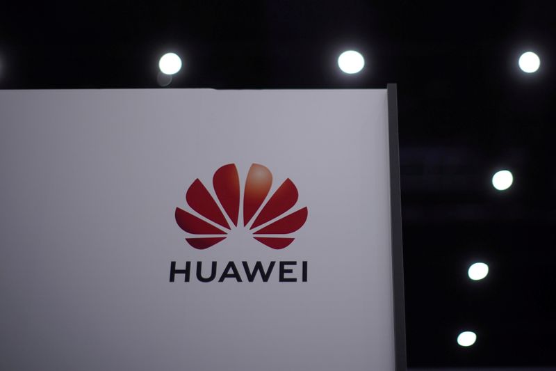FILE PHOTO: The Huawei logo is seen at Huawei Connect in Shanghai