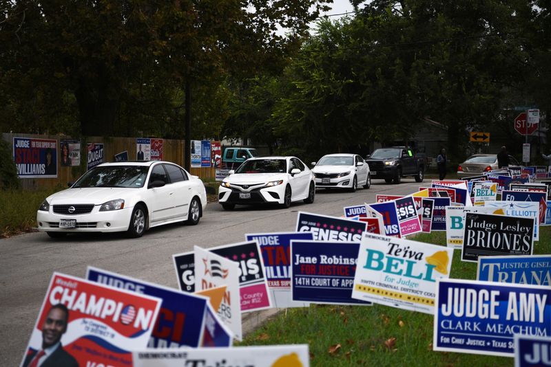 FILE PHOTO: Texans turn out in massive numbers for early voting in Houston