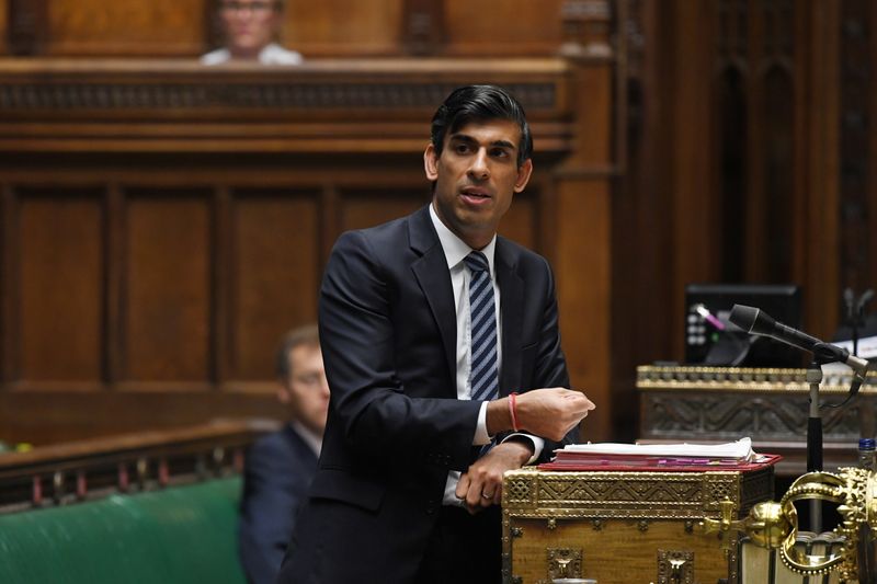 FILE PHOTO: Britain's Chancellor of the Exchequer Rishi Sunak speaks at the House of Commons in London