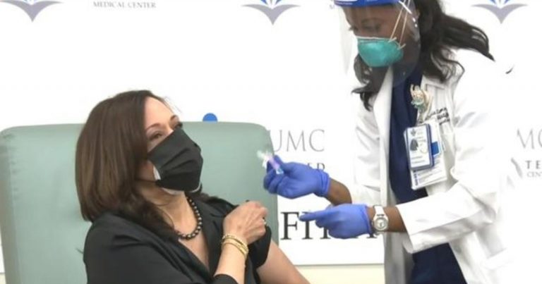 Kamala Harris receives COVID-19 vaccine