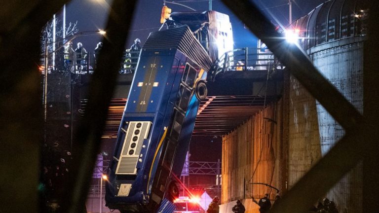 Bus driver in dramatic bridge plunge says it ‘just took off’