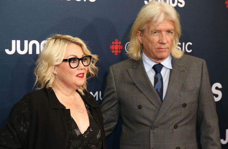 Rock and Arden arrive for the 2018 Juno Awards in Vancouver