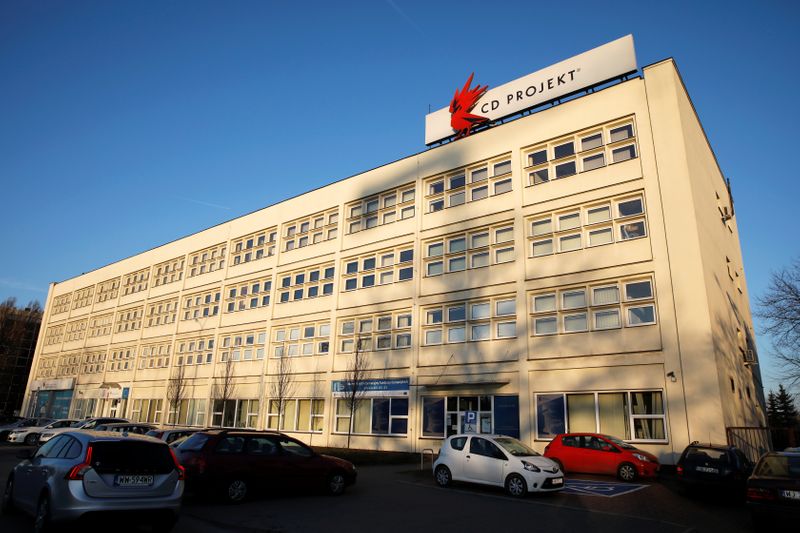 Cd Projekt headquarters is pictured in Warsaw