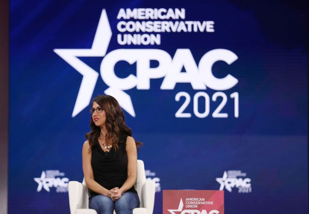 ORLANDO, FLORIDA - FEBRUARY 27: Rep. Lauren Boebert (R-CO), participates in a discussion on the Right to Bear Arms during the Conservative Political Action Conference held in the Hyatt Regency on February 27, 2021 in Orlando, Florida. Begun in 1974, CPAC brings together conservative organizations, activists, and world leaders to discuss issues important to them. (Photo by Joe Raedle/Getty Images)