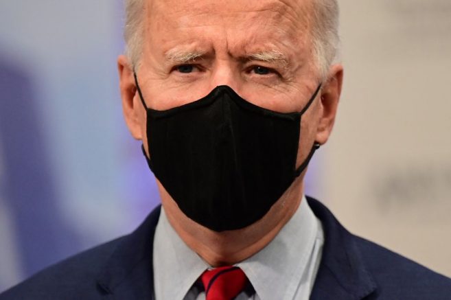 US President Joe Biden gives remarks after touring the James Cancer Hospital and Solove Research Institute in Columbus, Ohio, on March 23, 2021. (Photo by JIM WATSON / AFP) (Photo by JIM WATSON/AFP via Getty Images)