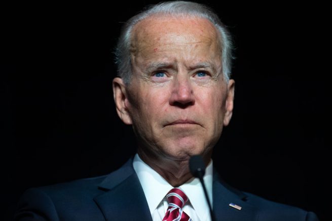 Former US Vice President Joe Biden speaks during the First State Democratic Dinner in Dover, Delaware, on March 16, 2019. (Photo by SAUL LOEB / AFP) (Photo by SAUL LOEB/AFP via Getty Images)