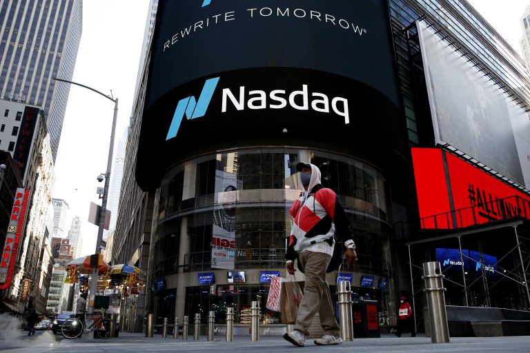 Nasdaq futures jump as tech shares gain, Dow looks set to add to record