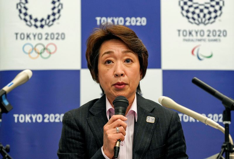 FILE PHOTO: Tokyo 2020 President Seiko Hashimoto speaks to media after council meeting in Tokyo