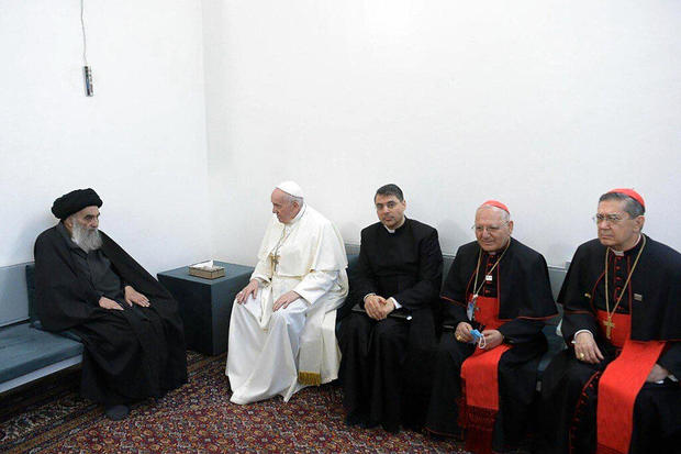 Pope Francis and Iraq’s top Shiite cleric hold historic meeting