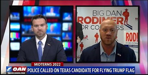 Police called on Texas candidate for flying Trump flag