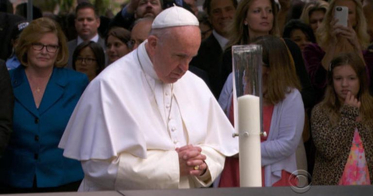 Pope Francis visits 9/11 memorial