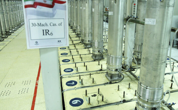 FILE - This file photo released Nov. 5, 2019, by the Atomic Energy Organization of Iran, shows centrifuge machines in the Natanz uranium enrichment facility in central Iran. Negotiations to bring the United States back into a landmark nuclear deal with Iran are set to resume Thursday, April 15, 2021, in Vienna amid signs of progress — but also under the shadow of an attack this week on Iran's main nuclear facility. (Atomic Energy Organization of Iran via AP, File)