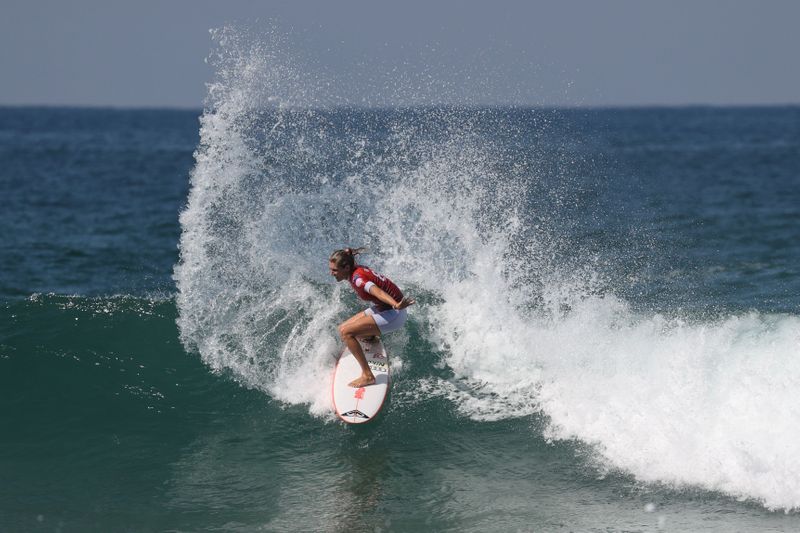 Surfer Stephanie Gilmore of Australia is seen at a WSL competition in Sydney