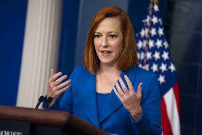 White House press secretary Jen Psaki speaks during a press briefing at the White House, Monday, May 24, 2021, in Washington. (AP Photo/Evan Vucci)