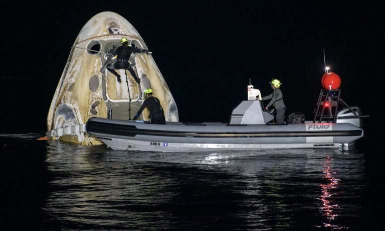 SpaceX Crew-1 mission splashes down with four astronauts after record mission for NASA