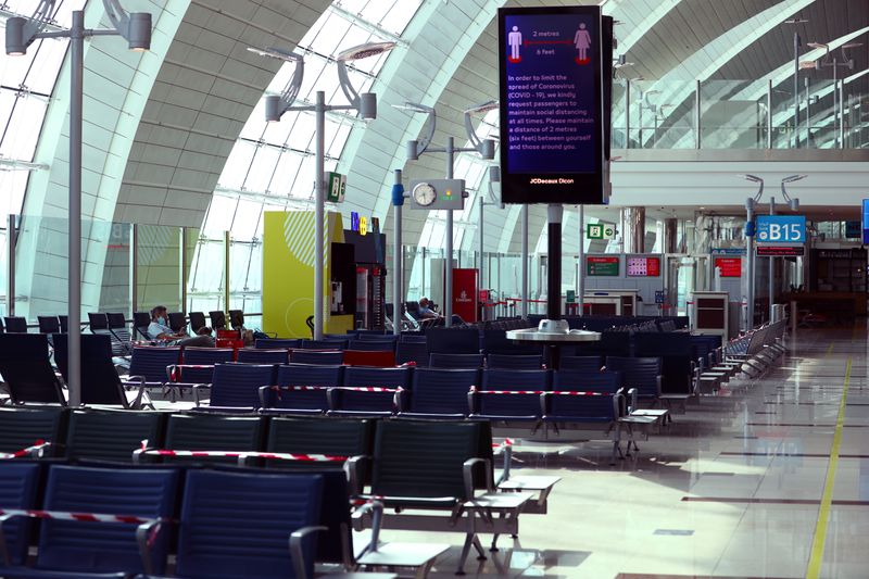 Dubai International airport resumed limited outbound passenger flights amid outbreak of the coronavirus