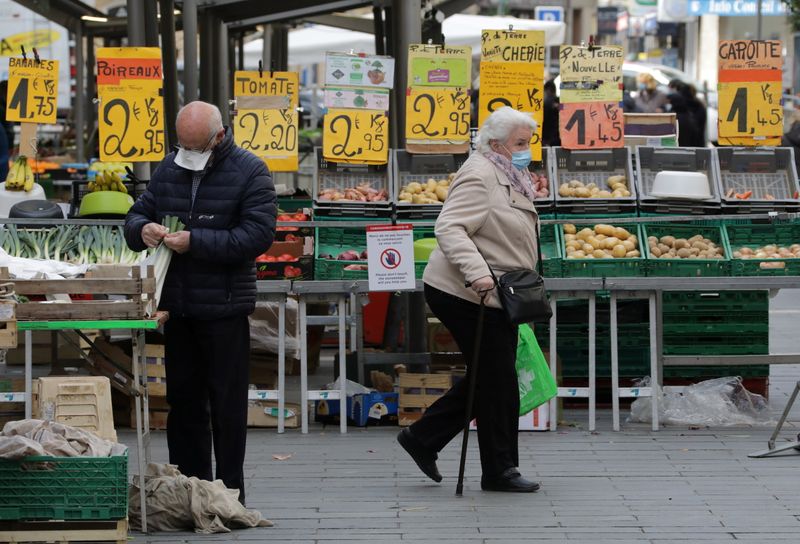 FILE PHOTO: Local market amid the coronavirus disease (COVID-19) outbreak in Nice