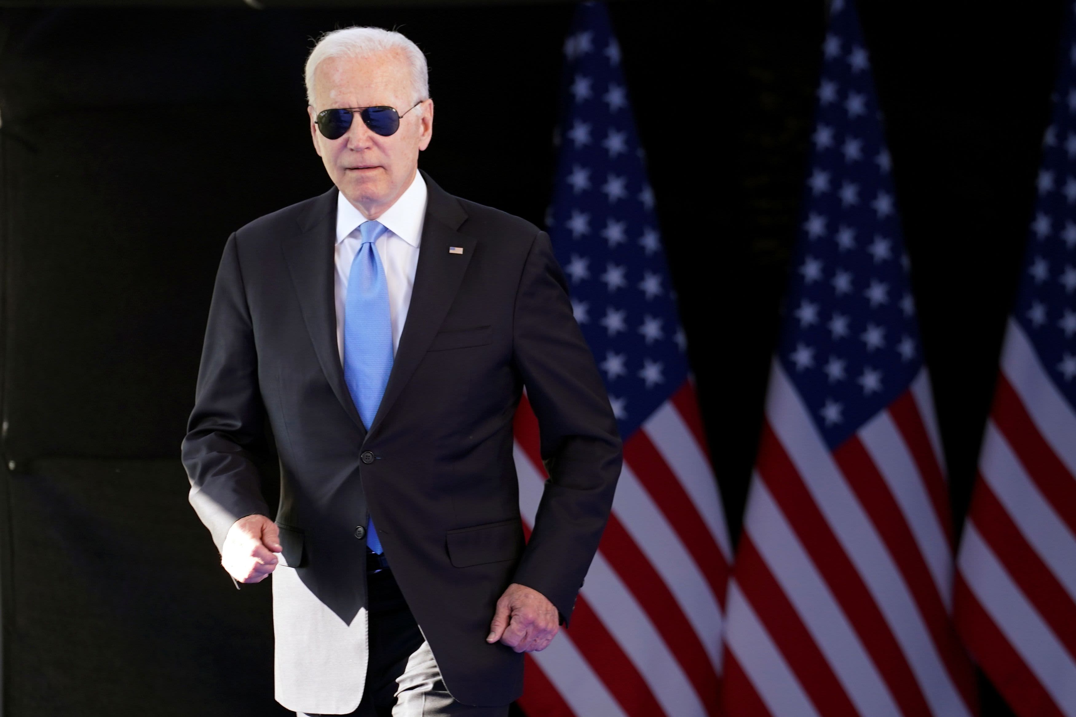 U.S. President Joe Biden arrives for a news conference after the U.S.-Russia summit with Russia's President Vladimir Putin, in Geneva, Switzerland, June 16, 2021.