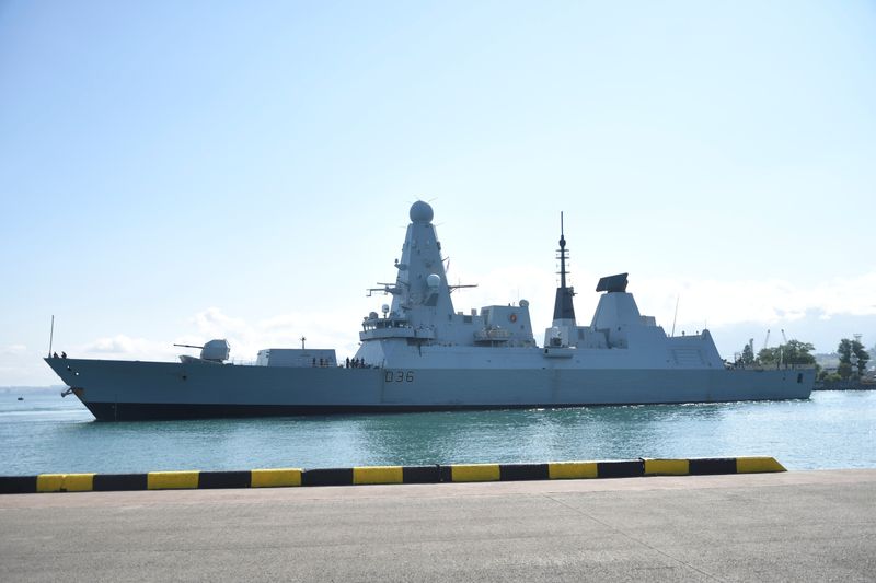 British Royal Navy warship HMS Defender arrives in Batumi