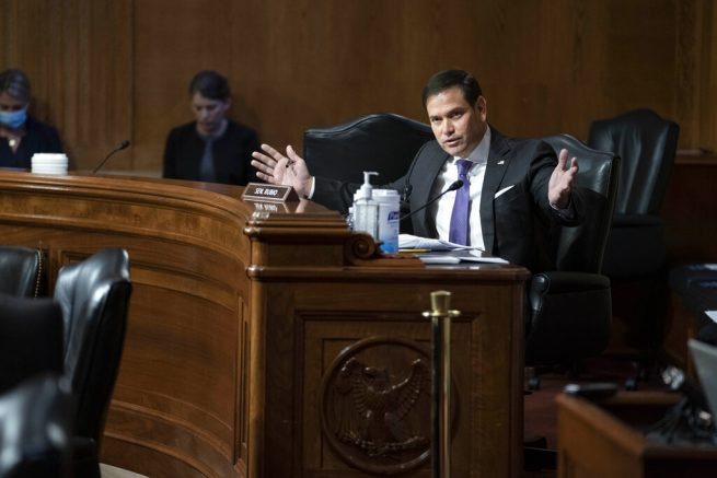 Sen. Marco Rubio, R-Fla., on Capitol Hill in Washington. (Sarah Silbiger/Pool via AP)