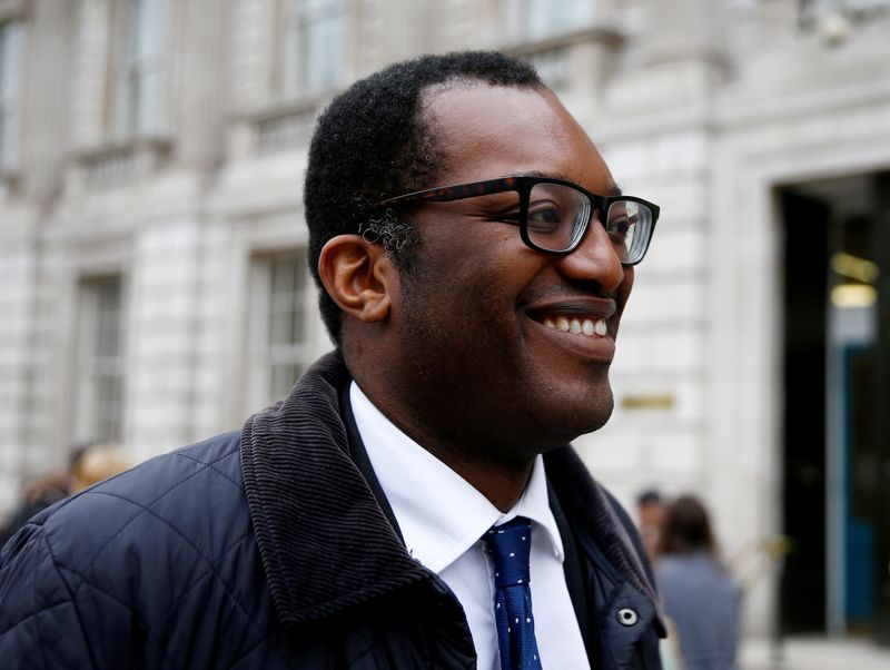 FILE PHOTO: Junior Brexit minister Kwasi Kwarteng is seen outside Downing Street in London