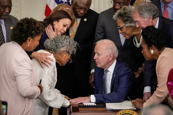 Under Trump, Juneteenth was marred by controversy — with Biden, it’s a federal holiday