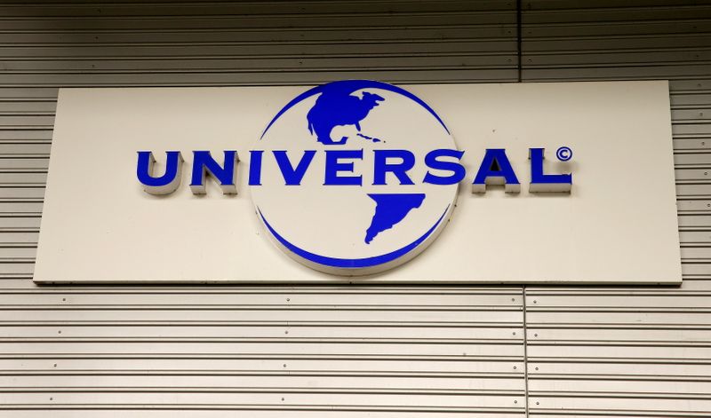 FILE PHOTO: Logo of Universal Music Group is seen at a building in Zurich