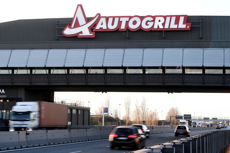 FILE PHOTO: Bridge restaurant of Italy's Autogrill is seen on the motorway near Fiorenzuola D'arda