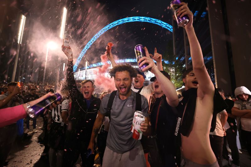 FILE PHOTO: Euro 2020 - Final - Fans gather for Italy v England